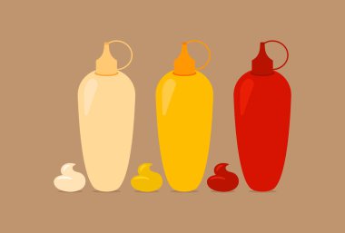 Soslar Mayo şişe hardal ketçap