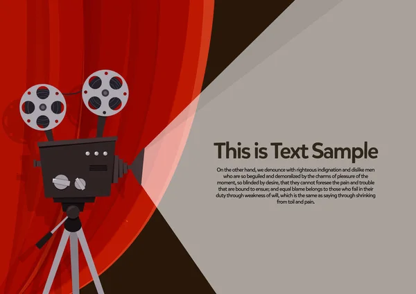 Film projectie Retro Cinema Flyer — Stockvector