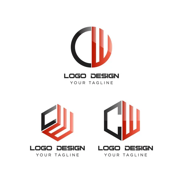 Letter Set Logo Design Vector Template — Stock Vector