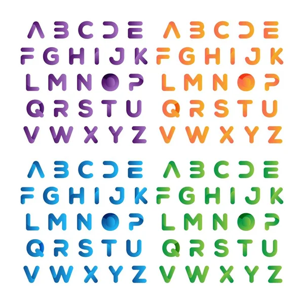 Set Dari Alfabet Abstrak Template Desain Logo Vektor - Stok Vektor