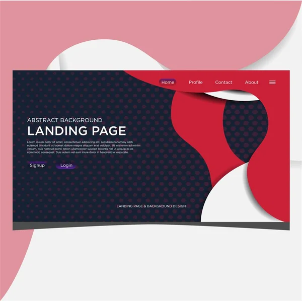 Abstract Landing Page Website Background Logo Design Vector Template — Stock Vector