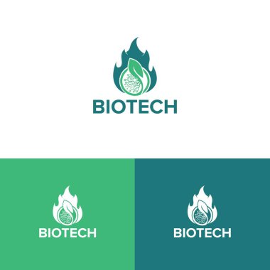biyoteknoloji logo tasarım vektör şablonu