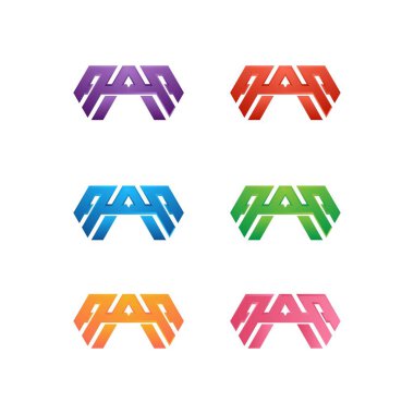 Aa logo tasarım vektör şablonu