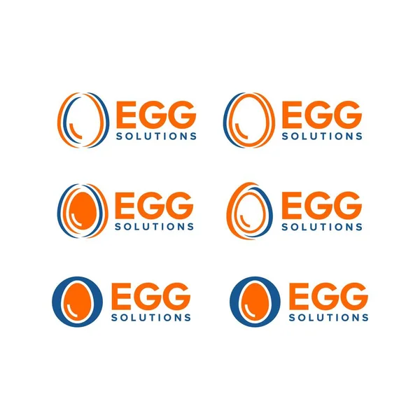 Abstract Egg Collection Logo Design Vector — Stock Vector