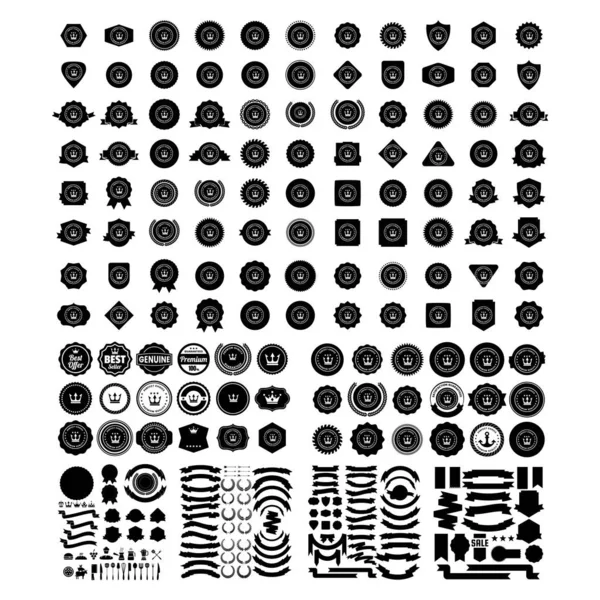 Conjunto Insignia Logo Diseño Vector — Archivo Imágenes Vectoriales