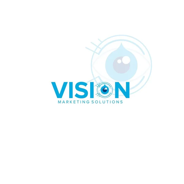 Vision Eye Logo Design Vector — Stock Vector