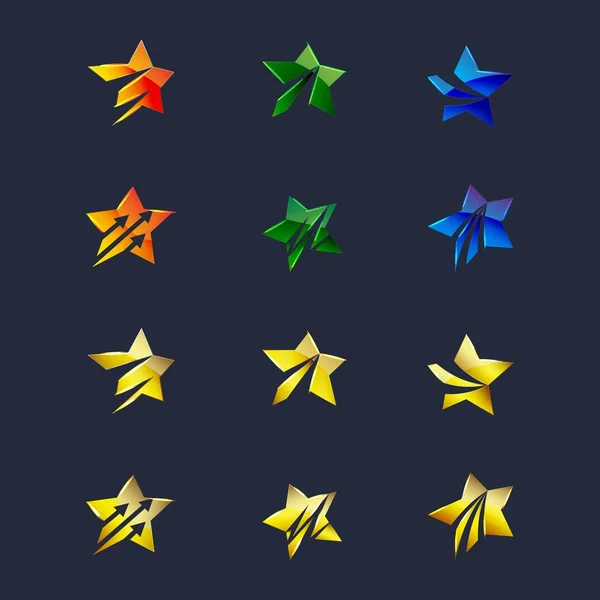 Set Van Star Logo Design Vector — Stockvector