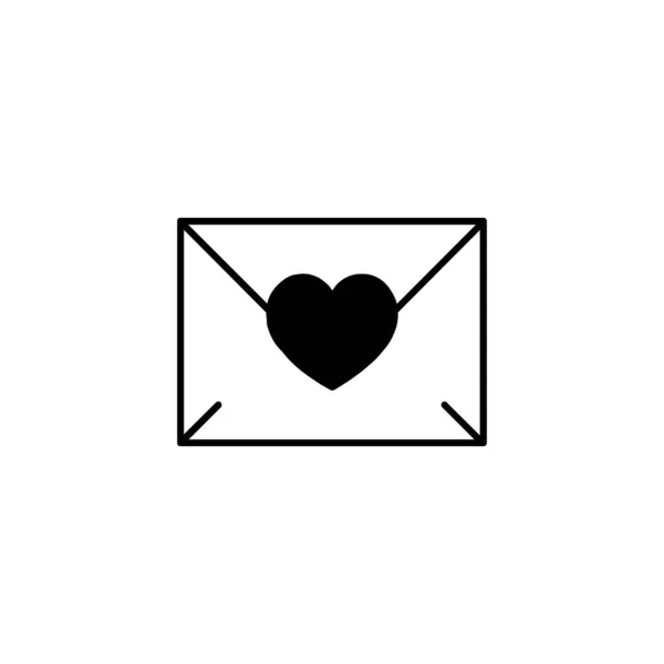 Liebe Mail Logo Design Vektor — Stockvektor