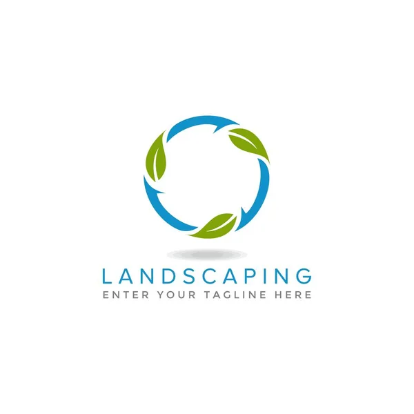 Landschaftsgestaltung Logo Design Vektor — Stockvektor