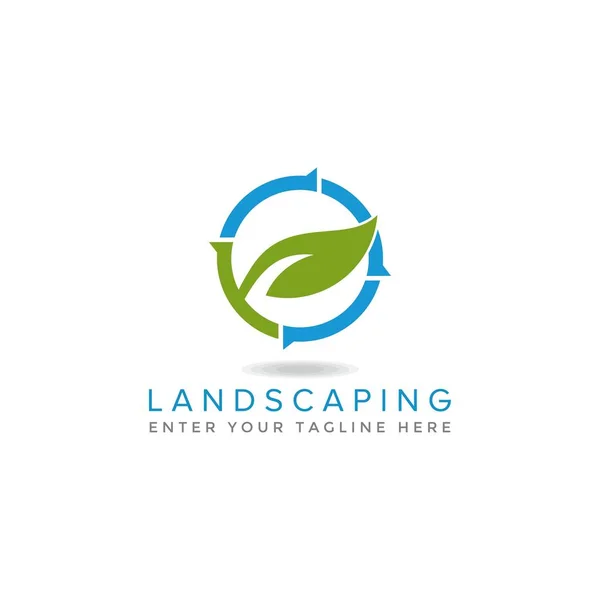 Landschaftsgestaltung Logo Design Vektor — Stockvektor