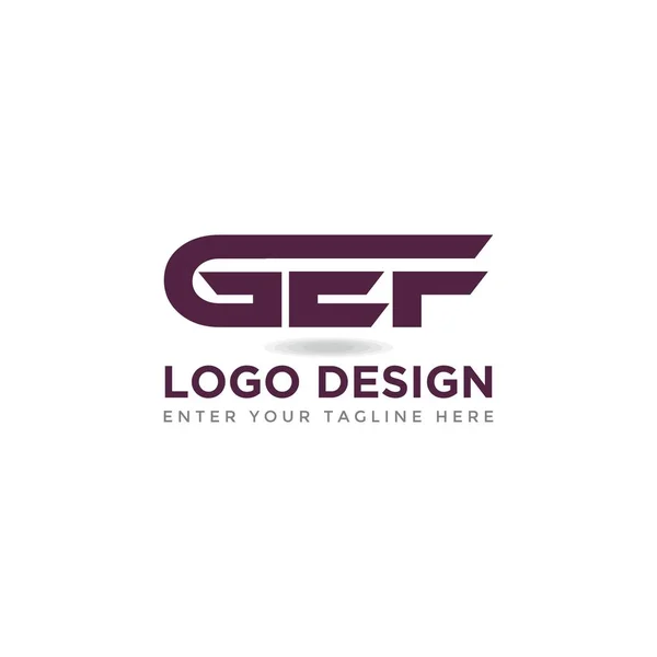 Вектор Дизайна Логотипа Gef Letter — стоковый вектор