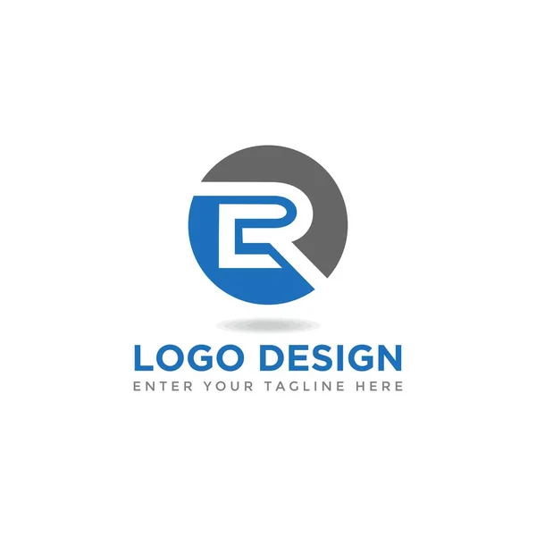 Letra Com Vetor Design Logotipo Círculo —  Vetores de Stock