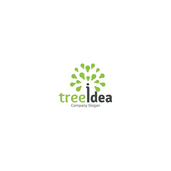 Árvore Ideia Logotipo Design Vetor Modelo — Vetor de Stock