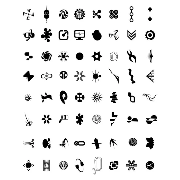 Ensemble Modèle Vectoriel Abstrait Conception Logo Entreprise — Image vectorielle