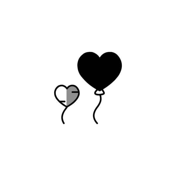 Love Ballon Logo Design Wektor Szablon — Wektor stockowy