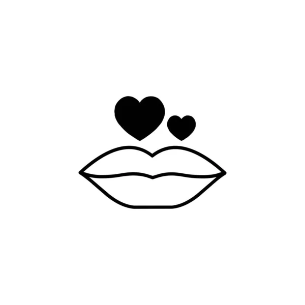 Love Mouth Logo Design Vector Template — Stock Vector