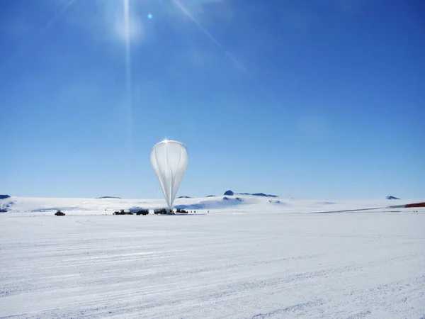 Научный Шар Наса Ждет Запуска Мак Мердо Антарктида Элементы Этого — стоковое фото