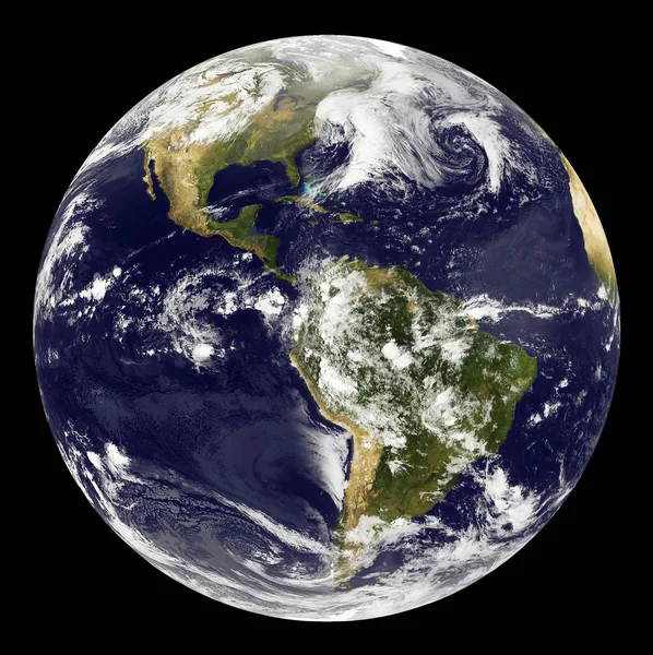 Nasa Goes Imagem Satélite Mostrando Terra Março 2010 Elementos Desta — Fotografia de Stock