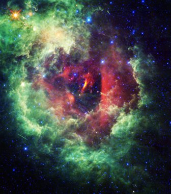 Nasa teleskopu kullanılarak çekilmiş bir nebula görüntüsü - bu görüntünün elementleri Nasa tarafından desteklenmektedir