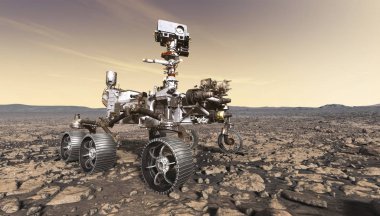 Nasa & # 39; 's Mars 2020 Rover sanatçısı ve # 39;' un konsepti # 6. 17 Kasım 2017. Bu görüntünün elementleri Nasa tarafından desteklenmektedir.