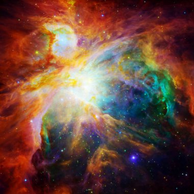 Nasa tarafından desteklenen bu resmin Nasa teleskop elementlerini kullanan bir nebula görüntüsü