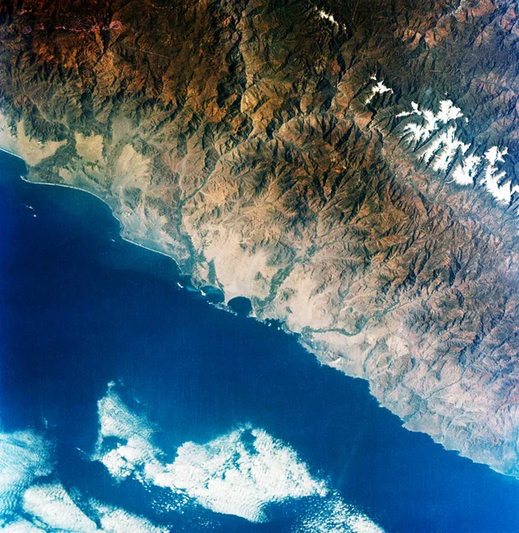 Área Costeira Central Peru Como Visto Partir Nave Espacial Gemini — Fotografia de Stock