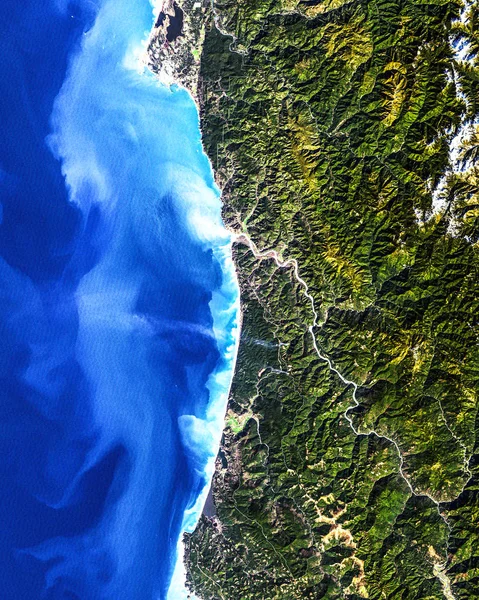 Parque Nacional Redwood Elementos Esta Imagen Amueblada Por Nasa — Foto de Stock