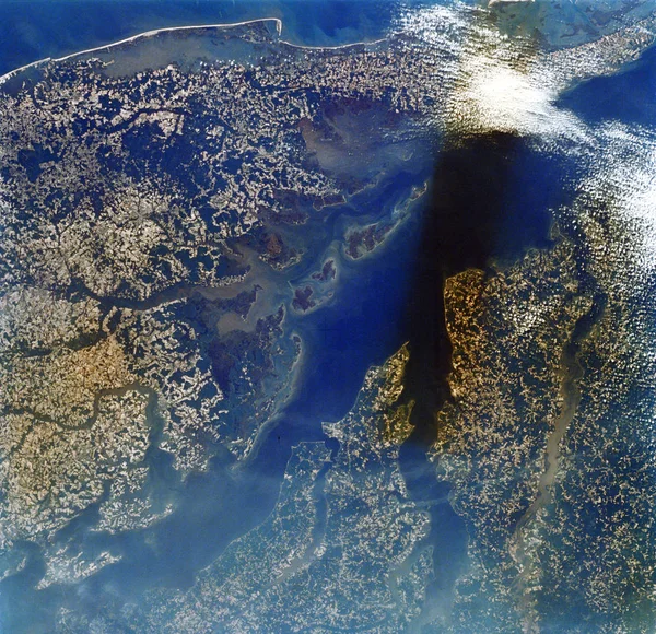 Lower Chesapeake Bay Elementos Esta Imagen Amueblada Por Nasa — Foto de Stock