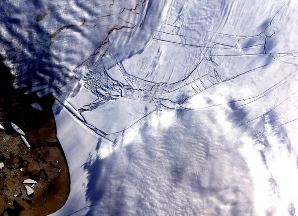 Ледяной Шельф Уилкинса Западной Стороне Антарктического Полуострова Элементы Этого Образа — стоковое фото