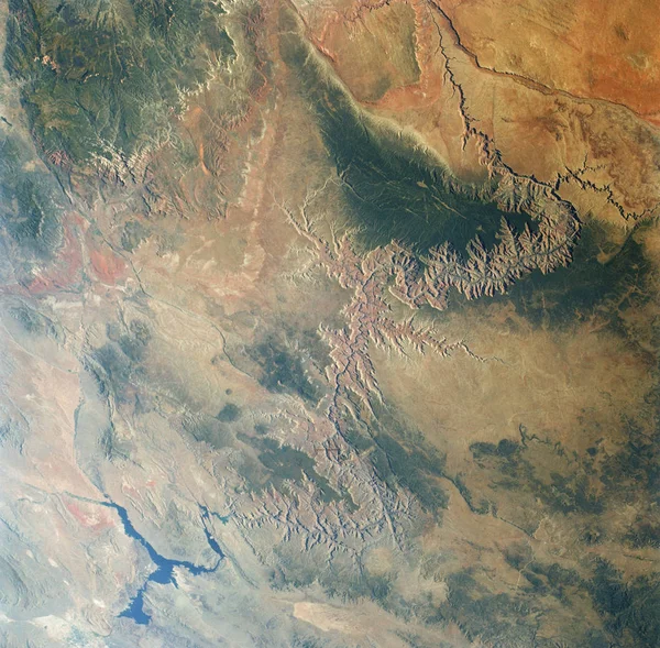 Skylab Föld Kilátás Grand Canyon Lake Mead Kaibab Elemei Ezt — Stock Fotó