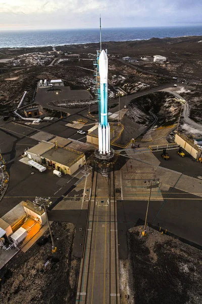 Бентрі Повертається Space Launch Complex Рамках Підготовки Запуску Joint Polar — стокове фото