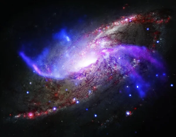 Nasa的Chandra X射线观测者拍摄的Ngc 4258的合成图像中可以看到异常的手臂 Nasa提供的此图像的元素 — 图库照片