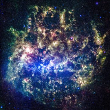 Büyük Macellan Bulutu. Samanyolu galaksimizin uydu galaksisi. Bu görüntünün unsurları Nasa tarafından desteklenmektedir