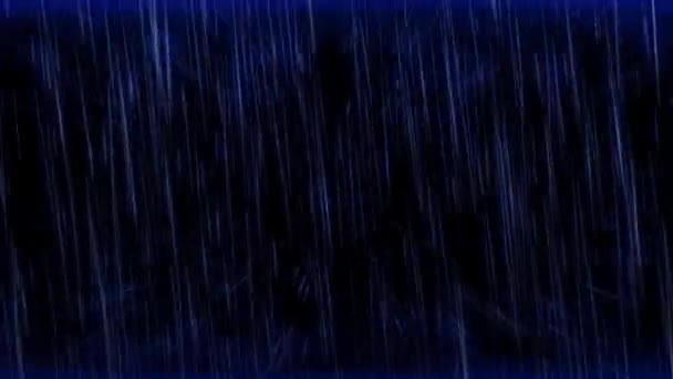 Chuva Azul Estoque Imagens Vídeo — Vídeo de Stock