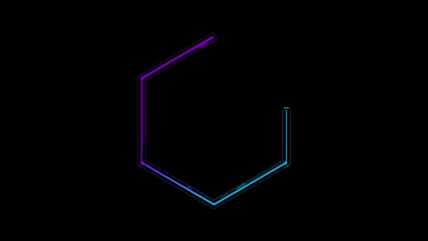 Hexagone Néon Images Vidéo Stock — Video