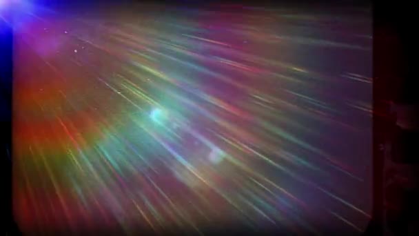 Grunge Film Rainbow Rays Stock Videa Záběry — Stock video