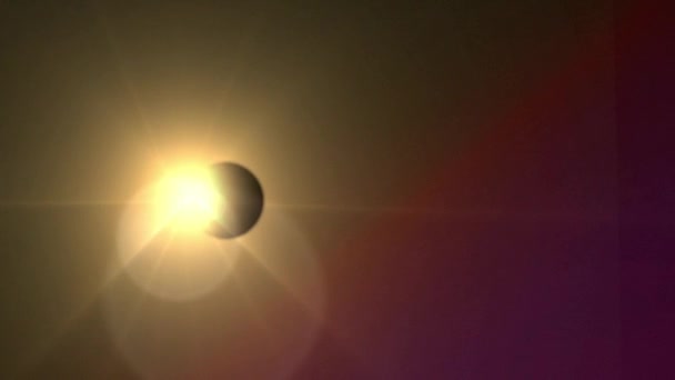 soleil avec superposition d'images vidéo stock 