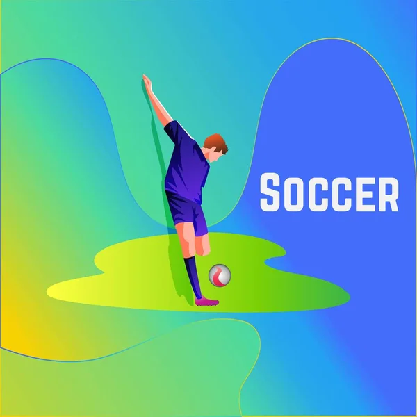 Football Football Illustration Logo Conception Vectoriel Modèle Fond — Image vectorielle