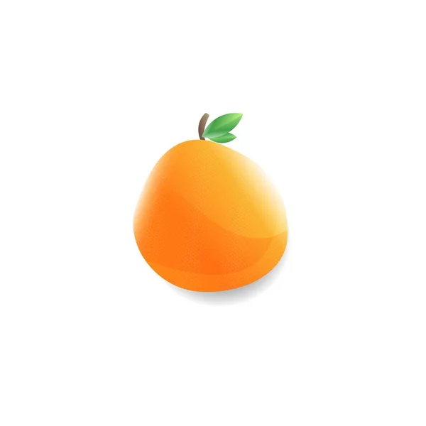 Turuncu Meyve Logosu Tasarım Vektör Şablonu — Stok Vektör