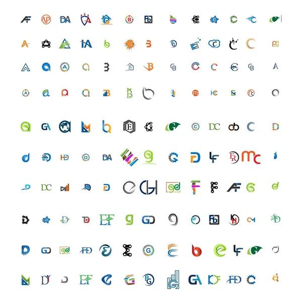 Mega Set Logo Ontwerp Vector — Stockvector