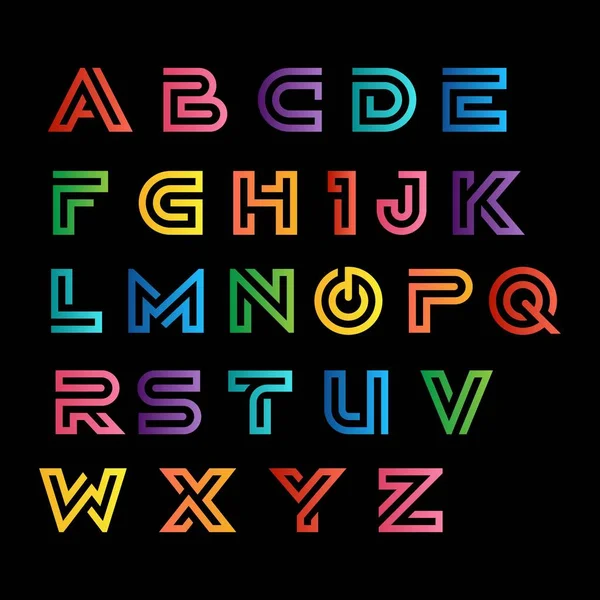 Litera Alfabet Logo Wektor Projektu — Wektor stockowy