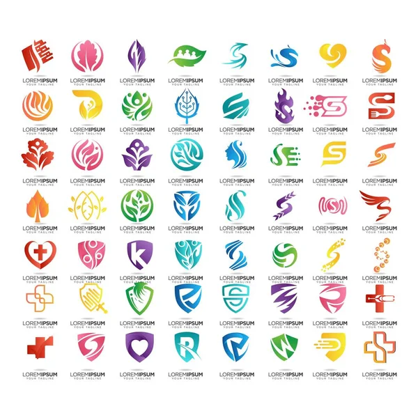 Soubor Abstraktní Obchodní Logo Design Vektorový Prvek Komunita Nemovitosti Příroda — Stockový vektor