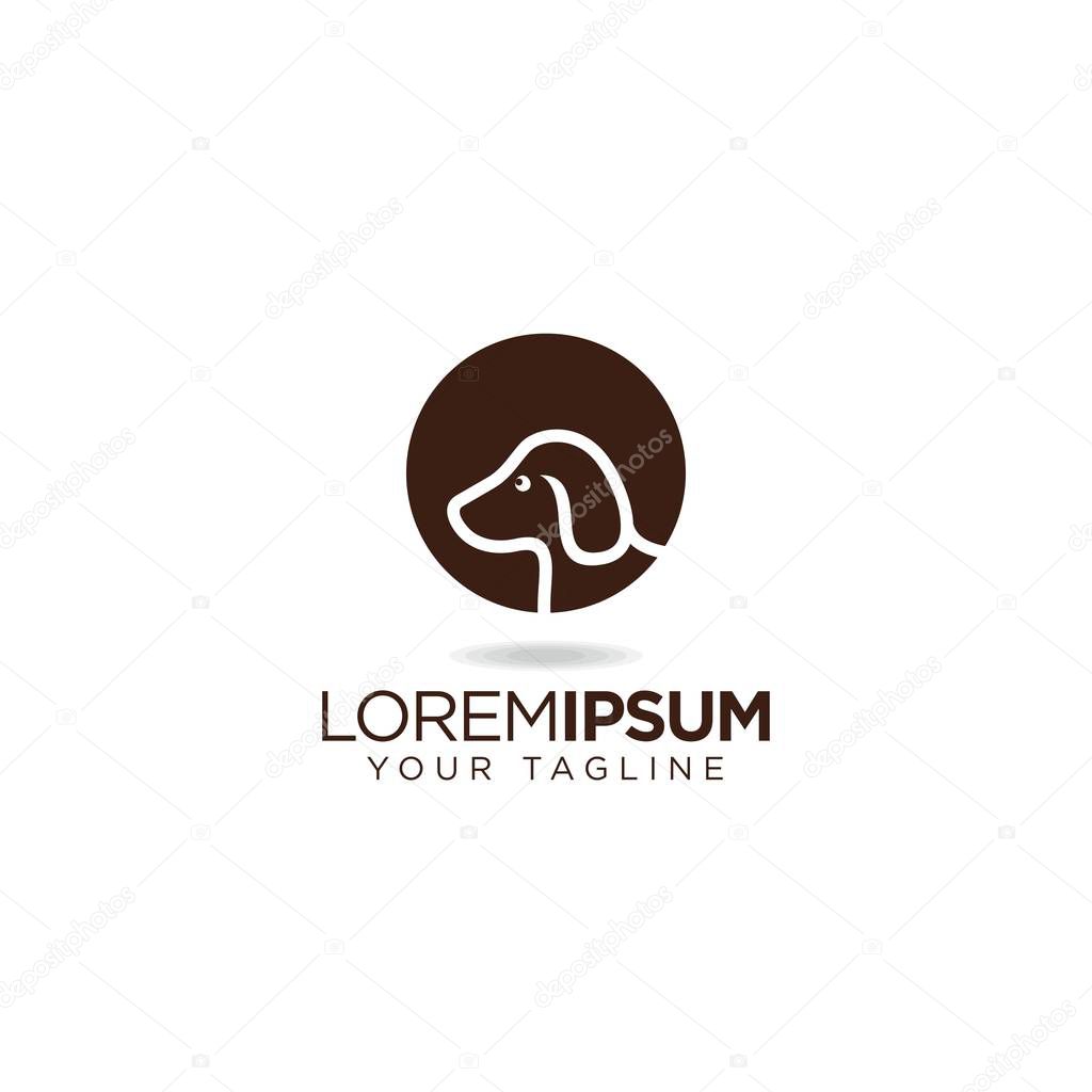 Dog logo design vector