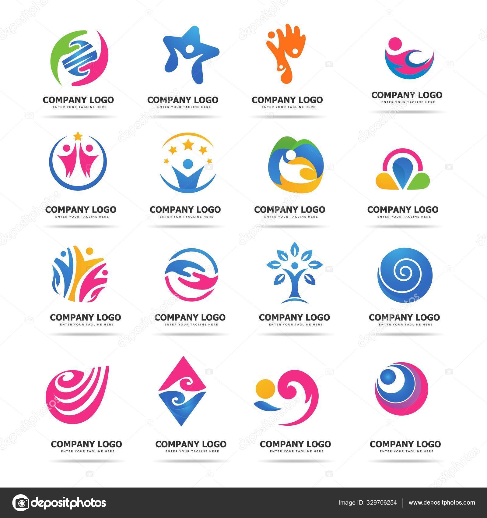 Set People Care Community Logo Design Vector Stock Vector by ©ivazyah ...