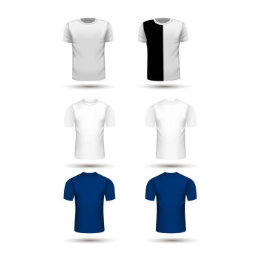 set of jersey tshirt logo design vector
