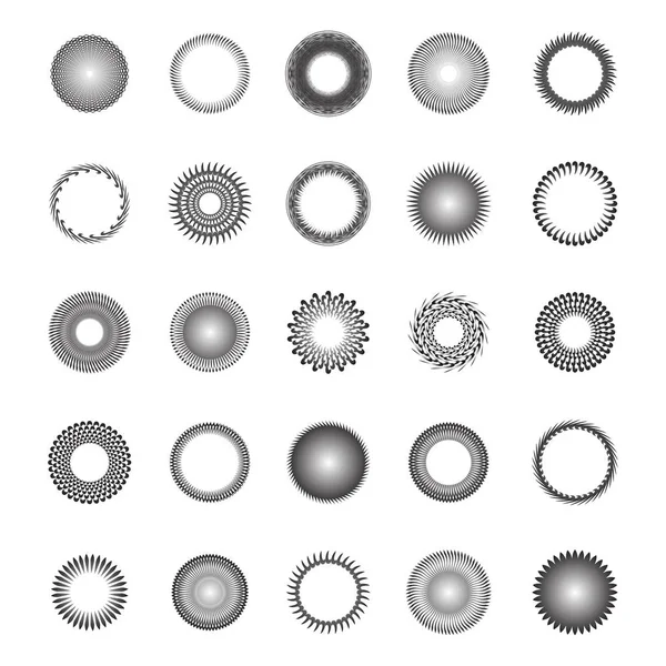 Ensemble Cercle Abstrait Luxe Logo Vecteur Conception — Image vectorielle