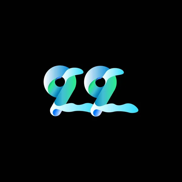 Абстрактный Вектор Дизайна Логотипа Nine — стоковый вектор