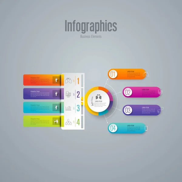 Бизнес Инфографика Вектор Дизайна Логотипа — стоковый вектор