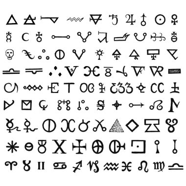 simya Zodiac logo tasarım vektörü