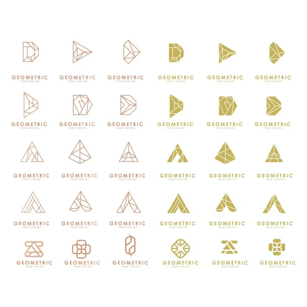 Набор Абстрактных Векторных Шаблонов Логотипа Компании — стоковый вектор
